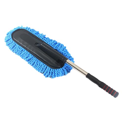 GjnjfdF Plumero para Coche Exterior Plumero para Limpiar Coche Interior con Mango Extensible Cepillo Quita Polvo Sin Arañazos Superficies para Exteriores