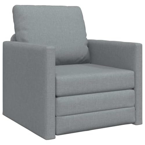 VidaXL Sofá Cama 60cm Gris Claro Tela
