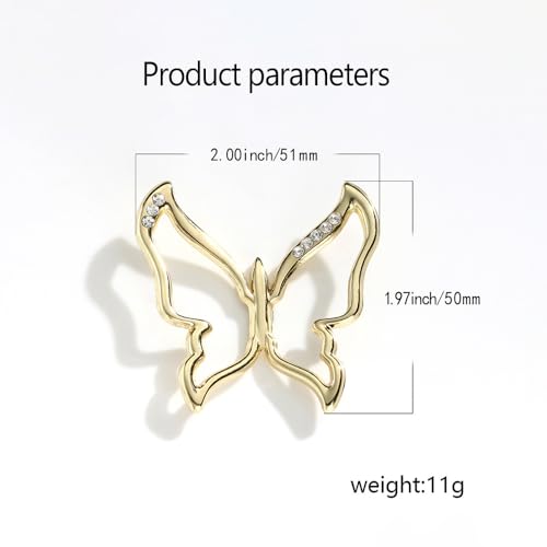 Image of Dainty Butterfly Silk Scarf Ring Brooch for Women Elegant Rhinestone Crystal Shawl Scarves Buckle Wrap Clip Exquisite Costume Accessories Decoration Wedding Holiday Jewelry