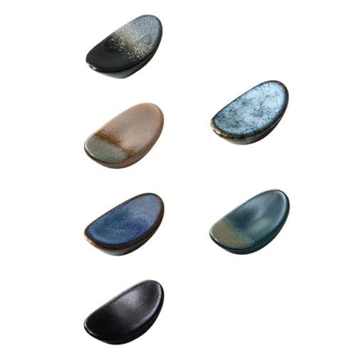 Veemoon Keramik Essstäbchenständer 6 Stück mit Messerbänkchen und...