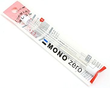 Vista 3 de Tombow MONO Zero Borrador, punta redonda, retráctil, barril plateado (Eraser con un repuesto extra (57305 y 57307))