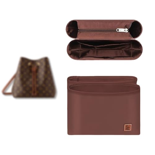 GIVLEFLY Satin Purse Organizer Insert for Neonoe Bucket Bag, 2PCS
