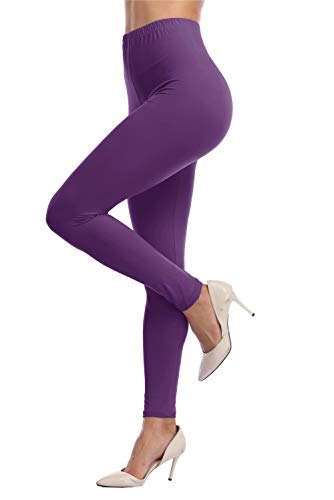 Image of Kotii Women's Soft Full Length Leggings High Waist Ankle Length Leggings Pants Tights