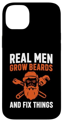 Real Men Grow Beards And Fix Things �E �X�}�z�P�[�X iPhone 14 Plus �p