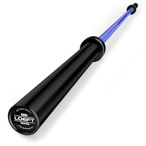 7ft Olympic Barbell, 45 lb Barbell for Powerlifting and Weightlifting, 2000 lbs Weight Capacity 215K PSI Weight Bar Fit 2″ Weights for Squat, Bench Press, Deadlift