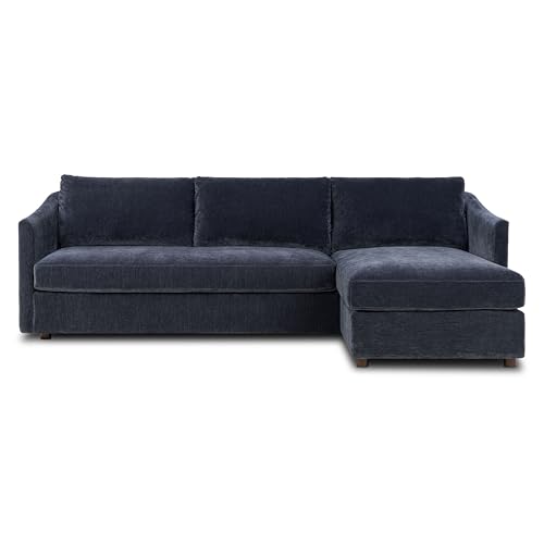 Image of Poly & BARK Nervan 105.5 inch Reversible Chaise Sectional with Flexible Layout, Supportive Cushioned Seating, and Clean Modern Design for Living Rooms
