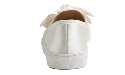 Image of FEVERSOLE Women's Casual Slip On Sneaker Fashion Bow Tie Loafer Flats