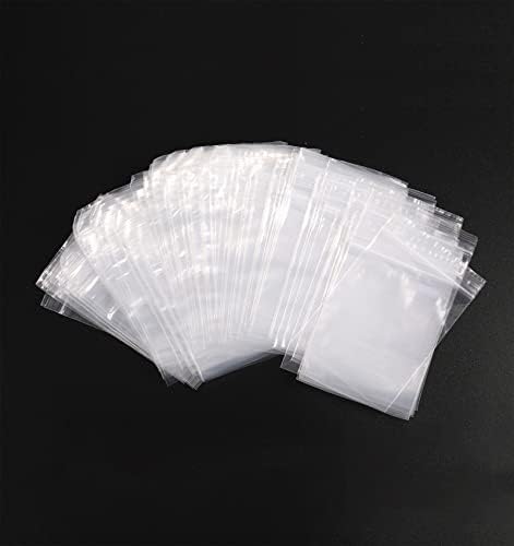 Clear Plastic Ziplock Bags, 300pcs Small Clear Plastic Bags, 6x9cm Reclosable Poly Storage Baggies Grip Seal Bags for Kitchen Craft Beads Jewellery Samples Cookies Sweets Storage