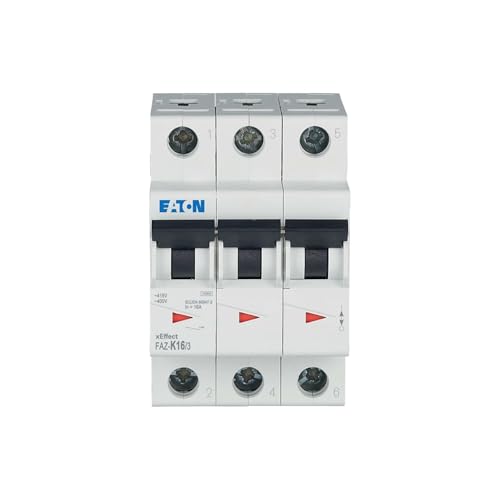 Disjoncteur Eaton 278911 courbe K haute tolérance au démarrage triphasé 16 A
