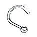 New 2026 Unisex 1Pc Titanium Nose Stud L - Shape Nariz Studs Screws Ring Hoop Piercings Gem Nostril Earring Fashion Jewelry Trendy Accessories Creative Gift For Women And Men