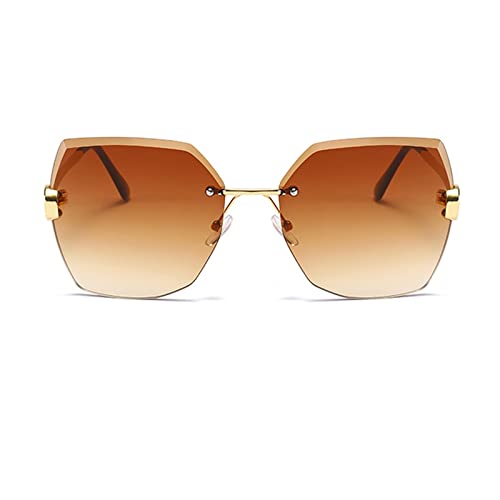 MYSNKU Womens Fashion Frameless Large Sunglasses Popular UV Protection Sunshade Sunglasses Ladies Square Eyewear2