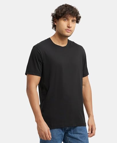 Image of Jockey 2714 Men's Super Combed Cotton Rich Solid Round Neck Half Sleeve T-Shirt (Pack of 2)