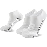 Sunew 3 Pairs Running Ankle Viscose Bamboo Socks, Cushioned Moisture Control Summer Breathable Biking Tennis Golf Eliminates Odor Sweaty Socks for Men Anti-Slip White XL