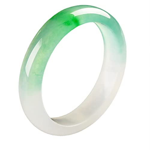 Bracelet de jade rond vert émeraude de 55 mm authentique avec écrin