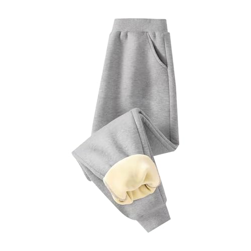 Sherpa Lined Sweatpants for Toddler Boys Solid Color Winter Thermal Athletic Jogger Girls Daily Casual Soft Sherpa Pants