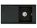 Produktbild Systemceram Siro 90 Nigra Keramik-Spüle Handbetätigung Schwarz matt Küchenspüle