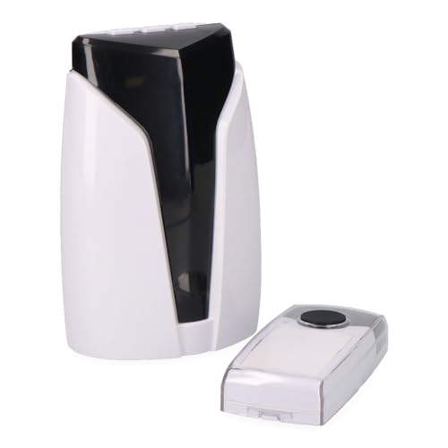 Timbre musical inalámbrico con melodías personalizables, fácil instalación y diseño moderno, ideal para hogares y oficinas.