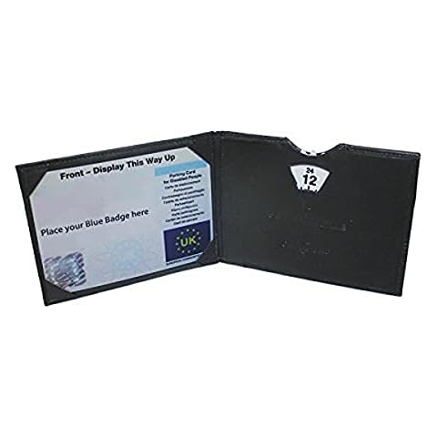 NRS Healthcare Blue Badge Leather Wallet with Clock Cover