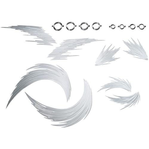 1/18 1/12 1/144 Scale Action Figure Effect Set (8Pcs Rings, 8Pcs Wind Blades) Transparent PVC Model Kit for Anime Characters