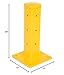 Vestil GR-F2R-DI-TP18-YL Steel Rigid Tube Post Drop In Style 18 In. For 2 Ribbed Drop In Style Guard Rails Yellow