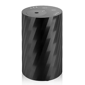 Essential Oil Diffuser Waterless, Car Air Fresheners Portable Diffuser with Timers Auto-Off Function Type-C Rechargeable USB Oil Diffuser for Home Car Bedroom Office (Diagonal Stripe)