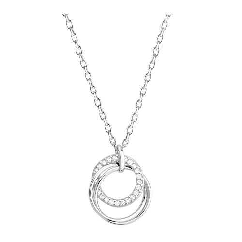 Sofia Milani - Damen Halskette 925 Silber - mit Zirkonia Steinen - Kreiser...