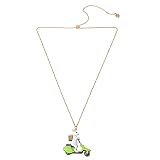 Betsey Johnson Bunny Vespa Pendant Slider Necklace