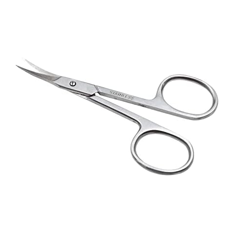Cuticle Scissors - Stainless Steel Cuticle Curved Nail Scissors for Men Women - Precision Nail Scissors Cuticle removers - Manicure, Pedicure, Finger & Toe Nail Cuticle Scissors Thin toenail Scissors Cover
