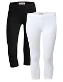  Berydale Capri Leggings, Mehrfarbig (Schwarz/Weiß 2er Pack), Wna(Herstellergröße: XL),