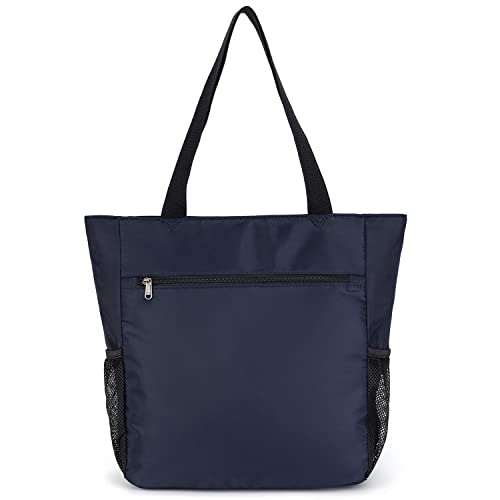 Image of ETidy Large Capacity Foldable Tote Bag With Zipper | Water-resistant, Lightweight, Sandproof, Beach Bag, Gym Bag, Travel Shopping Bag