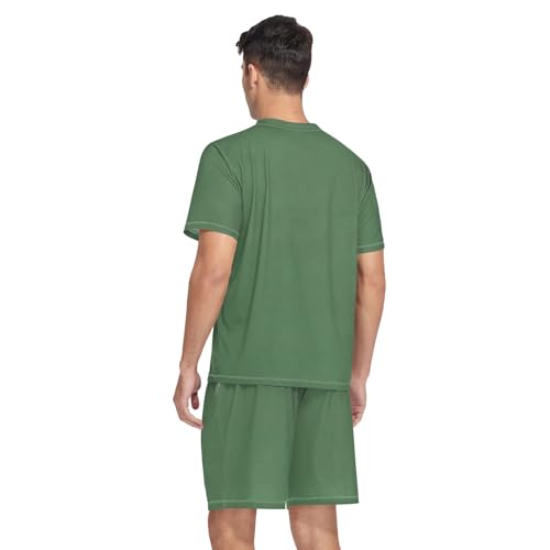 Pajama Set for Men, Short Pajama Set Soft Loungewear, S-XXL2