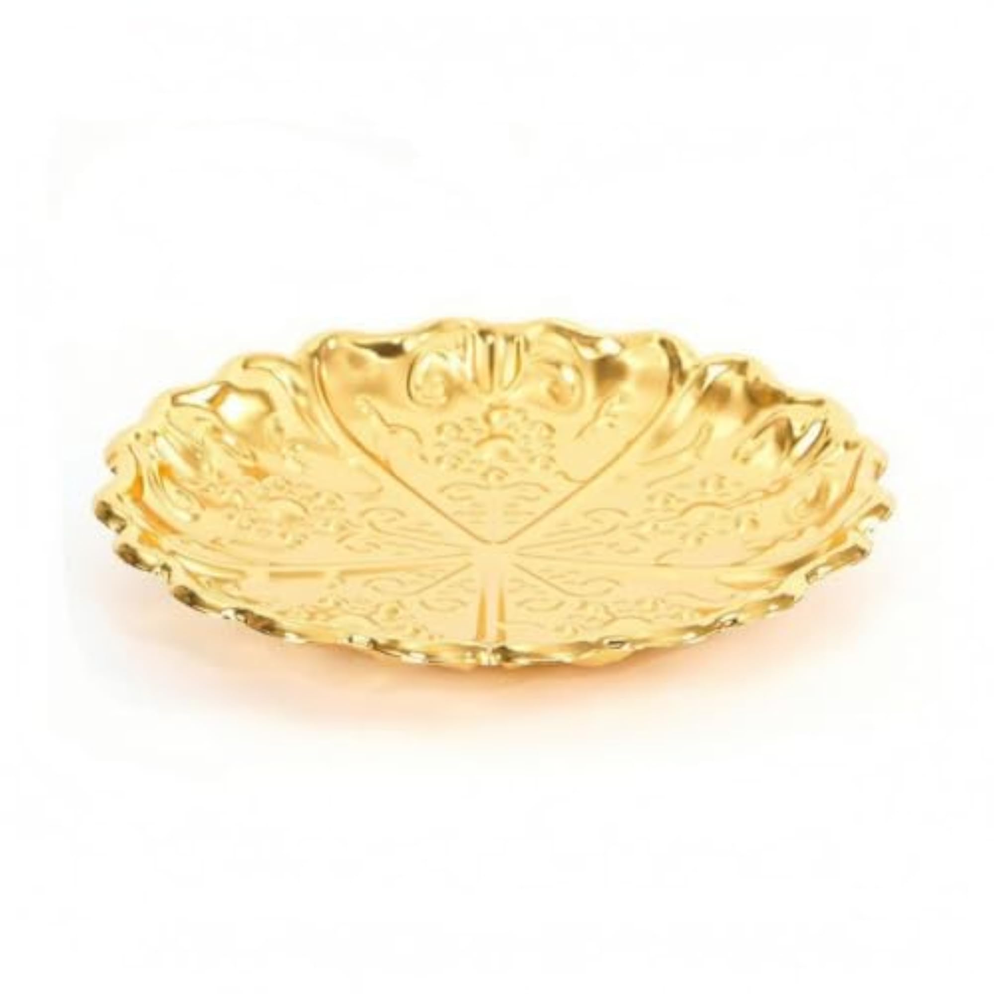 Metal Tray with Scalloped Edge