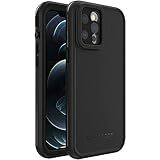 LifeProof iPhone 12 Pro Max FR& シリーズ ケース - ブラック、防水 IP68、内蔵スクリーンプロテクター、ポートカバー保護、MagSafeにスナップ。