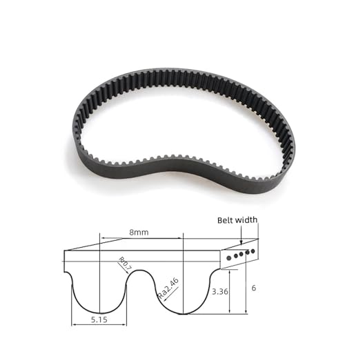 Courroie de distribution HTD-8M 808mm 20mm courroie synchrone 101 dents