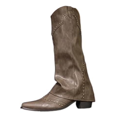 Rave Long Boots for Women Knee High Plus Size Cowgirls Cute Kawaii Goth Emo Grunge Comfy Casual Non Slip Walking Shoes Summer Festivals Daily Wear Outdoors