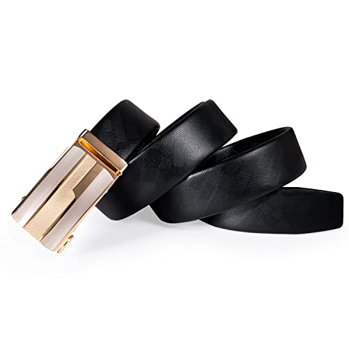Image of Barry.Wang Mens 2 Pack Ratchet Belts Leather Adjustable 1 3 /8 inch Gift Box