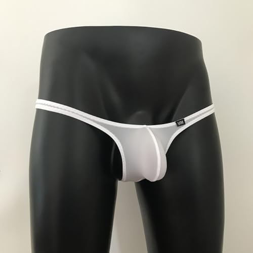 Men's Ice Silk Solid Color Low Waist Bikini Briefs Underwear Bulge Pouch Lingerie Seamless Underpants Undies3