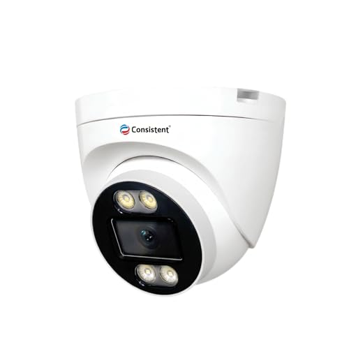 Image of Consistent 3MP Smart Wi-Fi Dome Indoor CCTV Camera | STQC Certified | Full Color Night Vision | Human Detection | 2-Way Audio | 10X Zoom | Memory Card up to 256GB & Cloud | Alexa Support