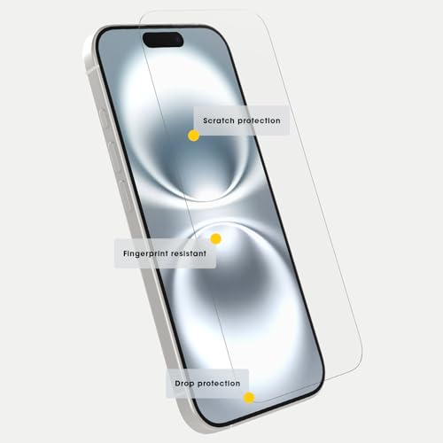 OtterBox Pellicola protettiva in Vetro temperato iPhone 16, Protezione a rotture, graffi e cadute - Immagine 5