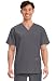 Cherokee Professionals Workwear Men's V-Neck Utility Solid Scrub Top Small Pewter