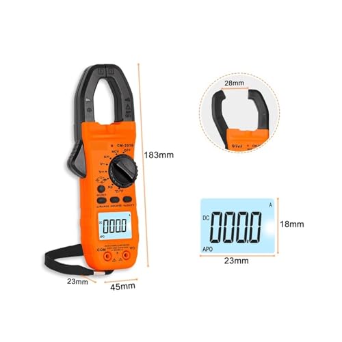 Multímetro Pinza Amperimétrica Digital CM-2016 Medidor AC DC Voltaje Ohm NCV Temperatura Frecuencia Tester Diodo miniatura 4