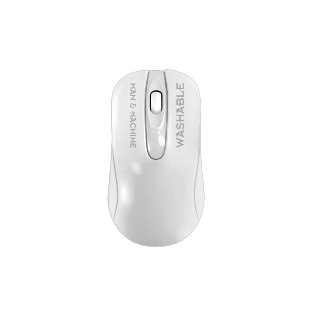 Man Machine C Mouse Wirless Dual-Mode Washable Mouse - White
