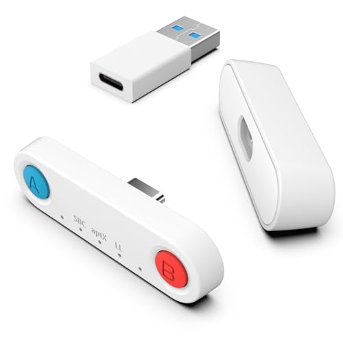 PS5 Adattatore Audio Bluetooth aptX Low Latency, Inwa Dongle Trasmettitore Audio Bluetooth Senza Fili, USB/USB C, per 2 Cuffie, per PS4/5, Switch, PC