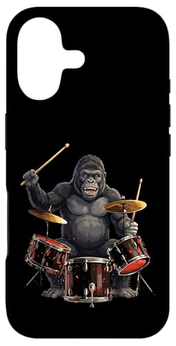 Gorilla Drum Sticks Drummer Kids Boys Men Rock & Roll �X�}�z�P�[�X iPhone 17 �p