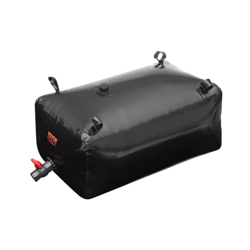 Image of VEVOR 240L /63.4 Gallon Water Storage Bladder, Portable RV Water Tank, 1000D PVC Collapsible Water Storage Containers, Soft Water Storage Bag, Water Bladder, Fire Prevention, Camping, Emergency Water