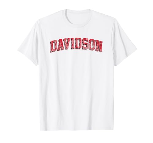 Davidson Wildcats Vintage Block White Officially Licensed T-Shirt