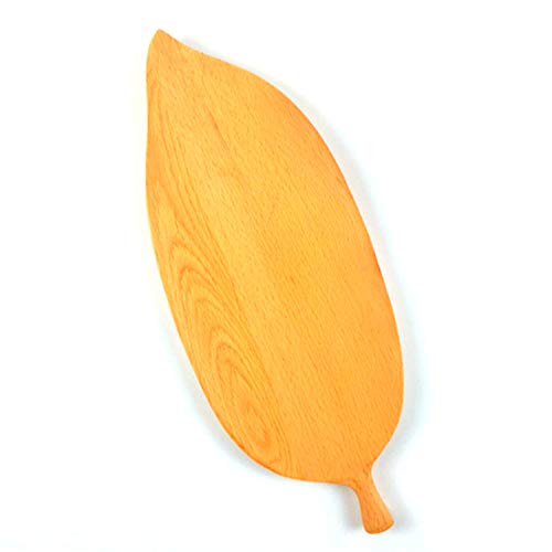 Wooden Plate Large Leaf Cheese Board Sushi Plate Natural Wood Platter Serving Tray