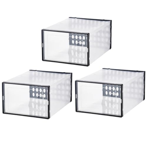 Cajas para zapatos de baloncesto transparentes apilables para armarios 2
