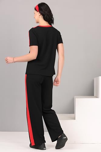 Image of Women's Activewear Set | Stylish Two Piece Track Suit with Printed Top & Jogger Pants | Ideal for Sports, Gym & Casual Outfits
