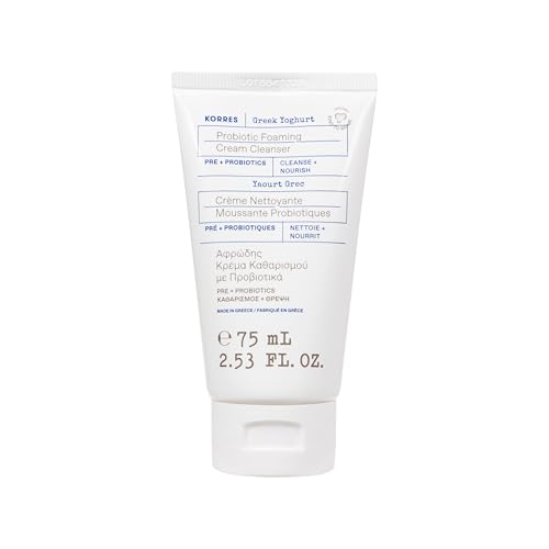 KORRES Greek Yoghurt Foaming Cream Cleanser, 75 ml